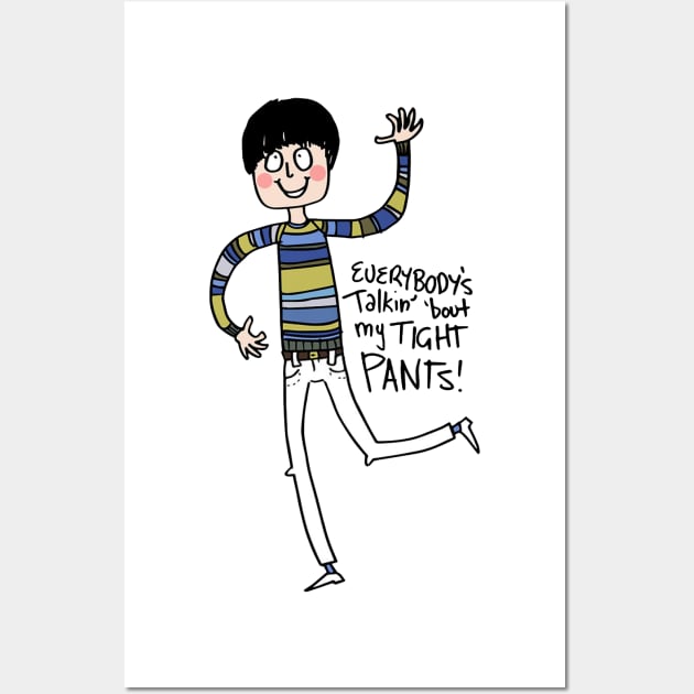 Tight Pants - cartoon Wall Art by henryhorsfall